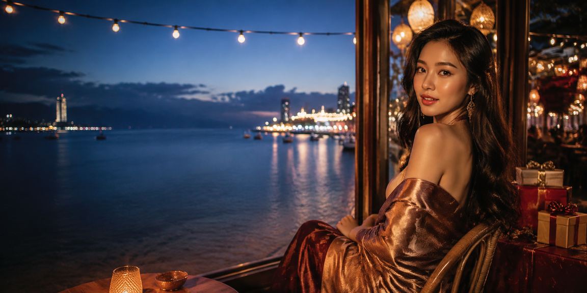 Thành viên k25 kiểm tra điểm VIP và nhận cashback qua điện thoại trong quán cà phê tại Nha Trang
